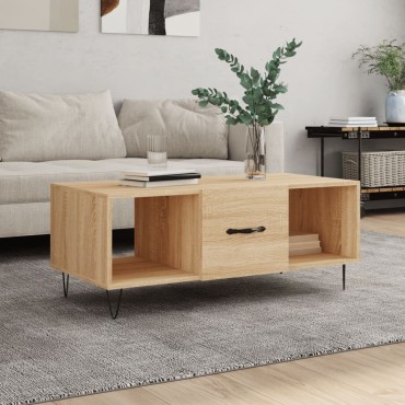 vidaXL Τραπεζάκι Σαλονιού Sonoma Δρυς 102x50x40cm από Επεξεργ. Ξύλο 1 τεμ.