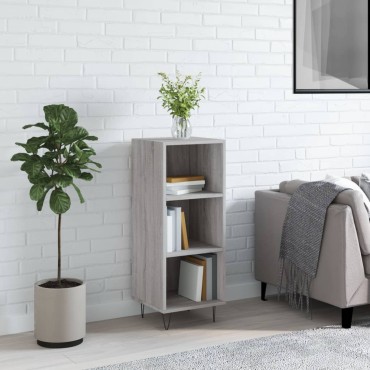 vidaXL Ντουλάπι Γκρι sonoma 34,5x32,5x90cm από Επεξεργασμένο Ξύλο 1 τεμ.