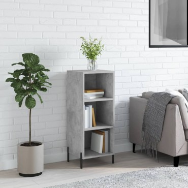 vidaXL Ντουλάπι Γκρι Σκυροδέματος 34,5x32,5x90cm Επεξεργασμένο Ξύλο 1 τεμ.