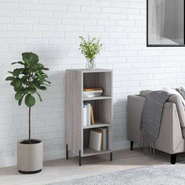 vidaXL Ντουλάπι Γκρι sonoma 34,5x32,5x90cm από Επεξεργασμένο Ξύλο 1 τεμ.