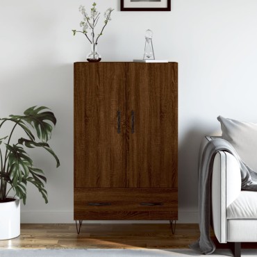 vidaXL Ντουλάπα Καφέ Δρυς 69,5x31x115cm από Επεξεργασμένο Ξύλο 1 τεμ.