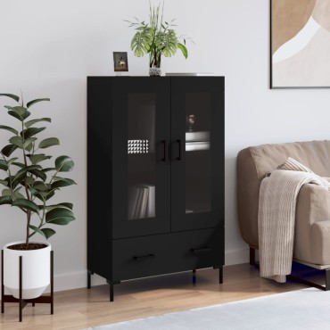 vidaXL Ντουλάπα Μαύρη 69,5x31x115cm από Επεξεργασμένο Ξύλο 1 τεμ.