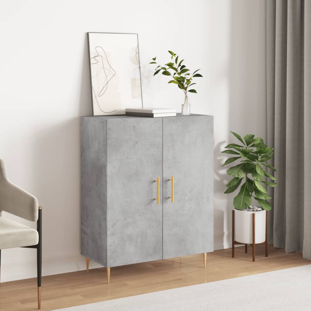 vidaXL Ντουλάπι Γκρι Σκυροδέματος 69,5x34x90cm Επεξεργασμένο Ξύλο 1 τεμ.