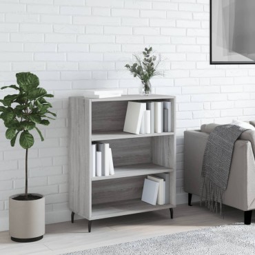 vidaXL Ραφιέρα Γκρι Sonoma 69,5x32,5x90cm από Επεξεργασμένο Ξύλο 1 τεμ.