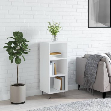 vidaXL Ντουλάπι Γυαλιστερό Λευκό 34,5x32,5x90cm Επεξεργ. Ξύλο 1 τεμ.