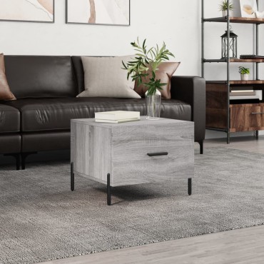 vidaXL Τραπεζάκι Σαλονιού Γκρι Sonoma 50x50x40cm Επεξεργασμένο Ξύλο 1 τεμ.