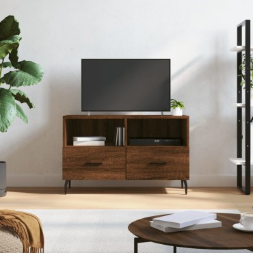 vidaXL Έπιπλο Τηλεόρασης Καφέ Δρυς 80x36x50cm Επεξ. Ξύλο