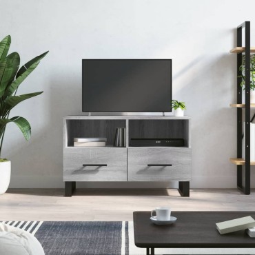 vidaXL Έπιπλο Τηλεόρασης Γκρι Sonoma 80x36x50cm από Επεξεργ. Ξύλο