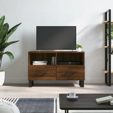 vidaXL Έπιπλο Τηλεόρασης Καφέ Δρυς 80x36x50cm Επεξ. Ξύλο
