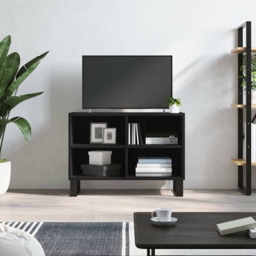 vidaXL Έπιπλο Τηλεόρασης Μαύρο 69,5x30x50cm από Επεξεργασμένο Ξύλο