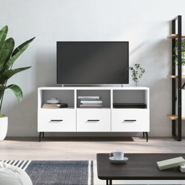 vidaXL Έπιπλο Τηλεόρασης Λευκό 102x36x50cm από Επεξεργ. Ξύλο