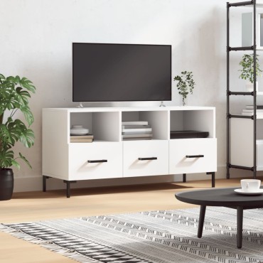 vidaXL Έπιπλο Τηλεόρασης Λευκό 102x36x50cm από Επεξεργ. Ξύλο