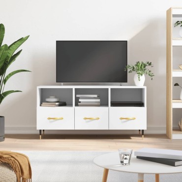 vidaXL Έπιπλο Τηλεόρασης Λευκό 102x36x50cm από Επεξεργ. Ξύλο