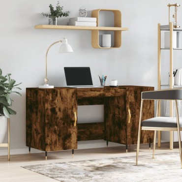 vidaXL Γραφείο Καπνιστή Δρυς 140x50x75cm από Επεξεργασμένο Ξύλο 1 τεμ.
