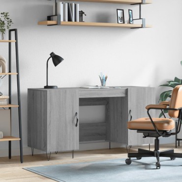 vidaXL Γραφείο Γκρι Sonoma 140x50x75cm από Επεξεργασμένο Ξύλο 1 τεμ.