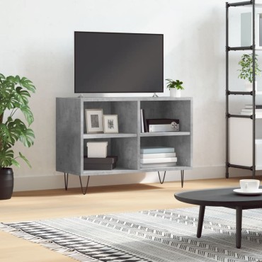 vidaXL Έπιπλο Τηλεόρασης Γκρι Σκυροδέματος 69,5x30x50cm Επεξ. Ξύλο