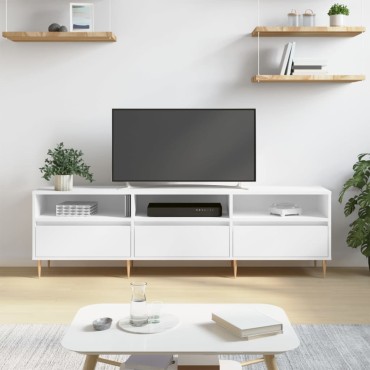 vidaXL Έπιπλο Τηλεόρασης Λευκό 150x30x44,5cm Επεξεργασμένο Ξύλο