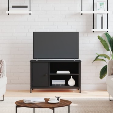 vidaXL Έπιπλο Τηλεόρασης Μαύρο 80x40x50cm από Επεξεργασμένο Ξύλο