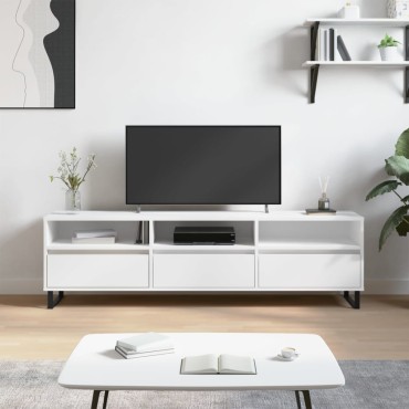 vidaXL Έπιπλο Τηλεόρασης Λευκό 150x30x44,5cm Επεξεργασμένο Ξύλο