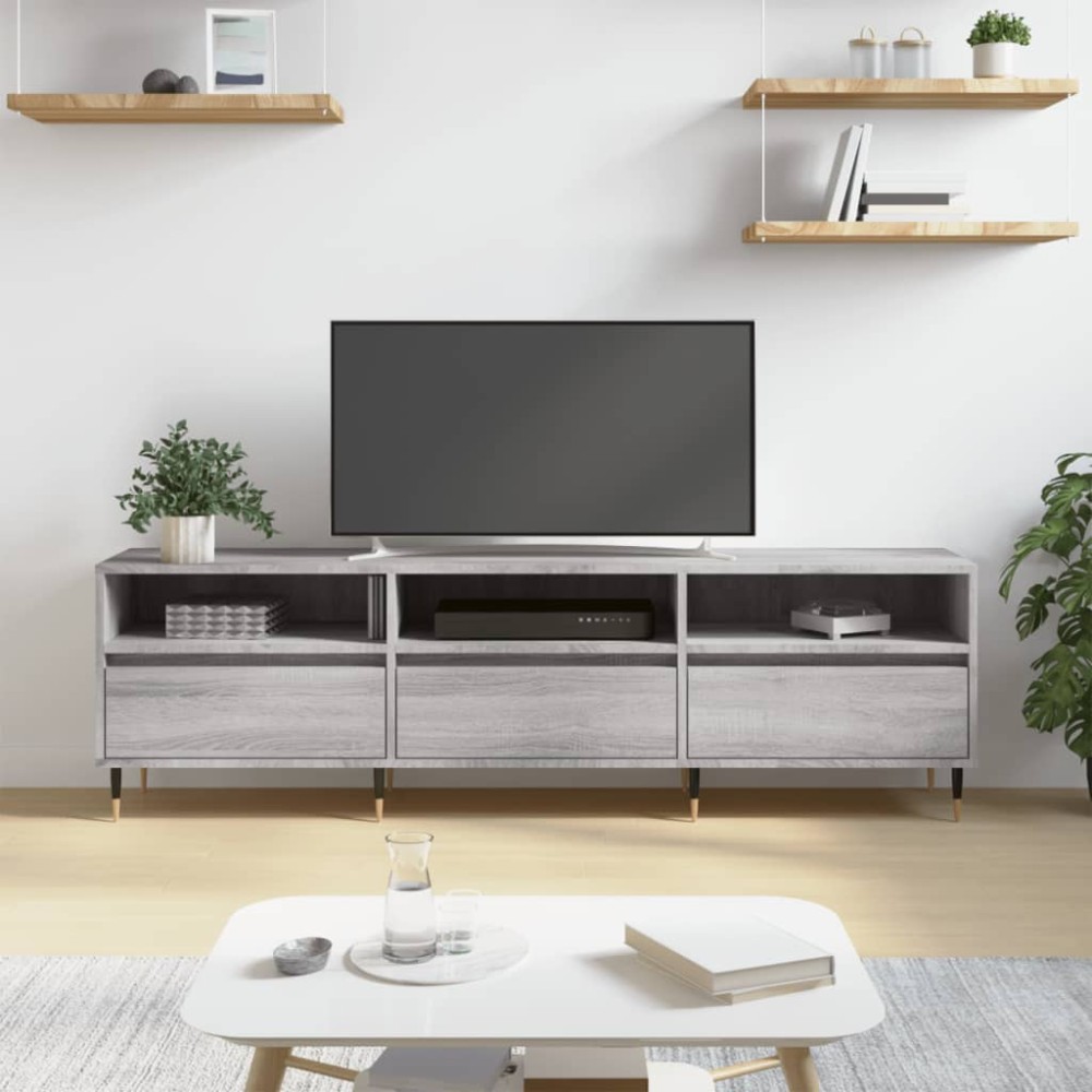 vidaXL Έπιπλο Τηλεόρασης Γκρι Sonoma 150x30x44,5cm από Επεξεργ. Ξύλο