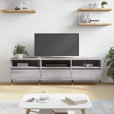 vidaXL Έπιπλο Τηλεόρασης Γκρι Sonoma 150x30x44,5cm από Επεξεργ. Ξύλο