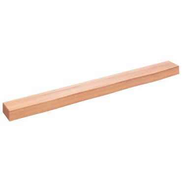 vidaXL Ράφι Τοίχου Ανοιχτό Καφέ 100x10x6cm Επεξεργ. Μασίφ Ξύλο Δρυός 1 τεμ.