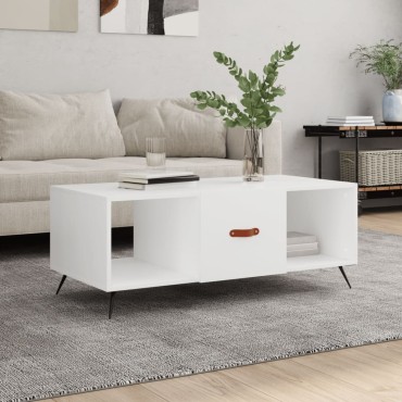 vidaXL Τραπεζάκι Σαλονιού Λευκό 102x50x40cm από Επεξεργασμένο Ξύλο 1 τεμ.