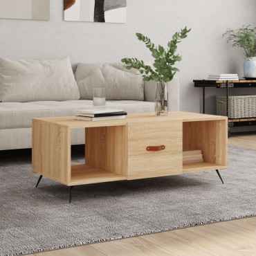 vidaXL Τραπεζάκι Σαλονιού Sonoma Δρυς 102x50x40cm από Επεξεργ. Ξύλο 1 τεμ.