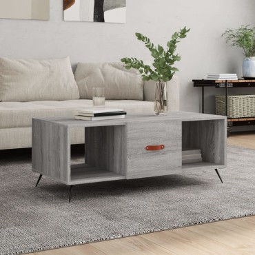 vidaXL Τραπεζάκι Σαλονιού Γκρι Sonoma 102x50x40cm Επεξεργασμένο Ξύλο 1 τεμ.