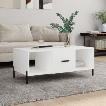 vidaXL Τραπεζάκι Σαλονιού Λευκό 102x50x40cm από Επεξεργασμένο Ξύλο 1 τεμ.