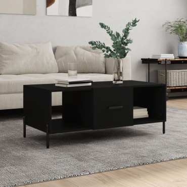 vidaXL Τραπεζάκι Σαλονιού Μαύρο 102x50x40cm από Επεξεργασμένο Ξύλο 1 τεμ.