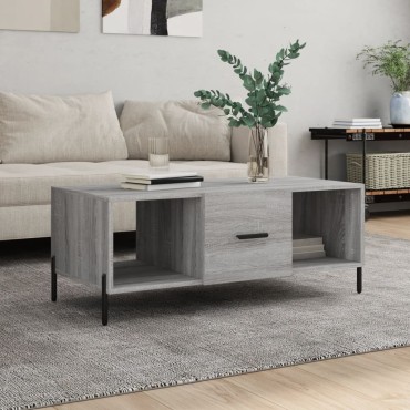 vidaXL Τραπεζάκι Σαλονιού Γκρι Sonoma 102x50x40cm Επεξεργασμένο Ξύλο 1 τεμ.