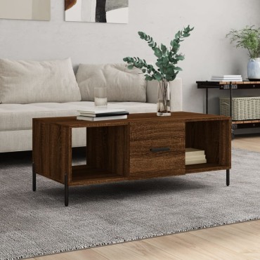vidaXL Τραπεζάκι Σαλονιού Καφέ Δρυς 102x50x40cm Επεξεργασμένο Ξύλο 1 τεμ.