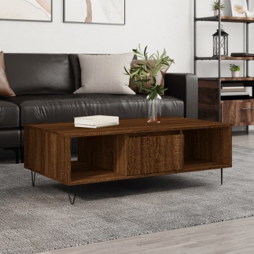 vidaXL Τραπεζάκι Σαλονιού Καφέ Δρυς 104x60x35cm Επεξεργασμένο Ξύλο 1 τεμ.