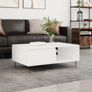 vidaXL Τραπεζάκι Σαλονιού Λευκό 90x60x35cm Επεξεργασμένο Ξύλο 1 τεμ.