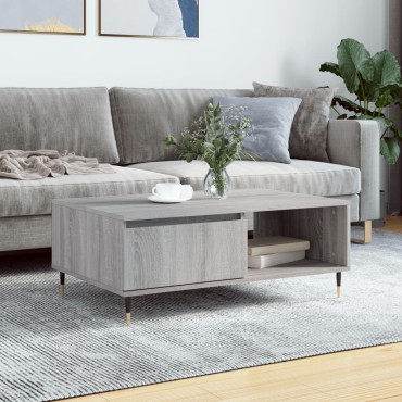 vidaXL Τραπεζάκι Σαλονιού Γκρι Sonoma 90x60x35cm Επεξεργασμένο Ξύλο 1 τεμ.