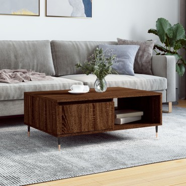 vidaXL Τραπεζάκι Σαλονιού Καφέ Δρυς 90x60x35cm από Επεξεργασμ. Ξύλο 1 τεμ.