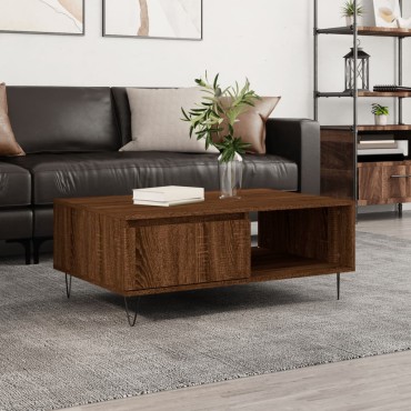 vidaXL Τραπεζάκι Σαλονιού Καφέ Δρυς 90x60x35cm από Επεξεργασμένο Ξύλο 1 τεμ.