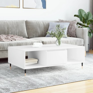 vidaXL Τραπεζάκι Σαλονιού Λευκό 104x60x35cm από Επεξεργασμένο Ξύλο 1 τεμ.