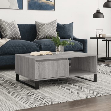 vidaXL Τραπεζάκι Σαλονιού Γκρι Sonoma 90x60x35cm Επεξεργασμένο Ξύλο 1 τεμ.