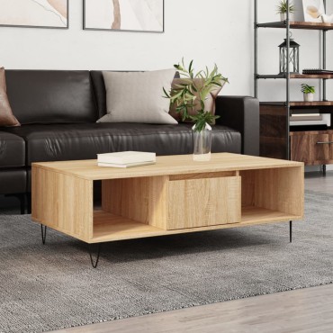 vidaXL Τραπεζάκι Σαλονιού Sonoma Δρυς 104x60x35cm από Επεξεργ. Ξύλο 1 τεμ.