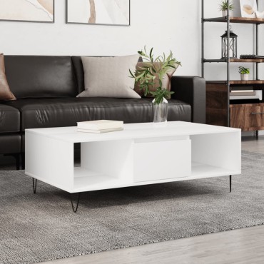vidaXL Τραπεζάκι Σαλονιού Λευκό 104x60x35cm από Επεξεργασμένο Ξύλο 1 τεμ.