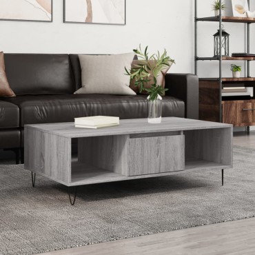 vidaXL Τραπεζάκι Σαλονιού Γκρι Sonoma 104x60x35cm Επεξεργασμένο Ξύλο 1 τεμ.
