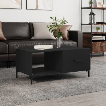 vidaXL Τραπεζάκι Σαλονιού Μαύρο 90x50x40cm Επεξεργασμένο Ξύλο 1 τεμ.