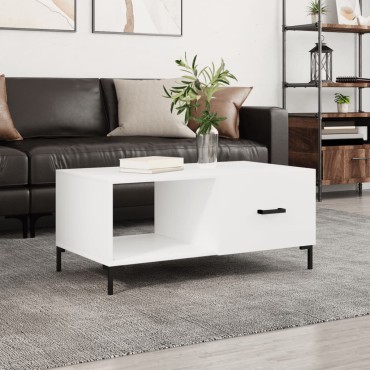 vidaXL Τραπεζάκι Σαλονιού Λευκό 90x50x40cm Επεξεργασμένο Ξύλο 1 τεμ.