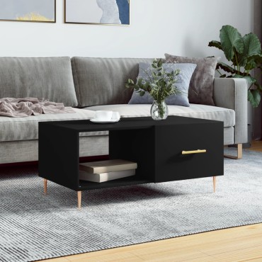 vidaXL Τραπεζάκι Σαλονιού Μαύρο 90x50x40cm Επεξεργασμένο Ξύλο 1 τεμ.