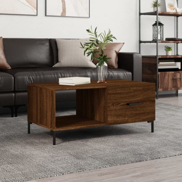 vidaXL Τραπεζάκι Σαλονιού Καφέ Δρυς 90x50x40cm Επεξεργασμένο Ξύλο 1 τεμ.