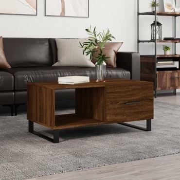 vidaXL Τραπεζάκι Σαλονιού Καφέ Δρυς 90x50x40cm Επεξεργασμένο Ξύλο 1 τεμ.