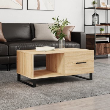 vidaXL Τραπεζάκι Σαλονιού Sonoma Δρυς 90x50x40cm Επεξεργασμένο Ξύλο 1 τεμ.