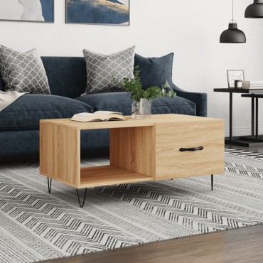 vidaXL Τραπεζάκι Σαλονιού Sonoma Δρυς 90x50x40cm Επεξεργασμένο Ξύλο 1 τεμ.